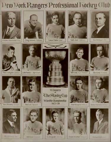 New York Rangers 1928 Stanley Cup Champions