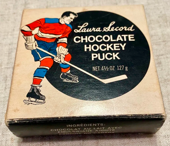 Chocolate Hockey Puck - Laura Secord Chocolate Hockey Puck Box