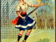 Antique Field Hockey Postcard 1908 The Hochey Girl