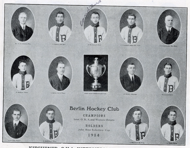 Berlin Hockey Club 1914 J. Ross Robertson Cup Intermediate Champions