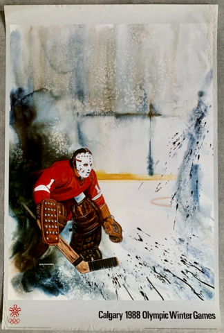 1988 Winter Olympics Hockey Poster