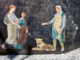 Pompeii Fresco showing Princess Helen meeting Trojan Shepard Paris of Troy