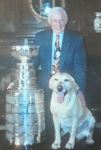 John McMullen 2000 Stanley Cup Champion with his dog Bubba