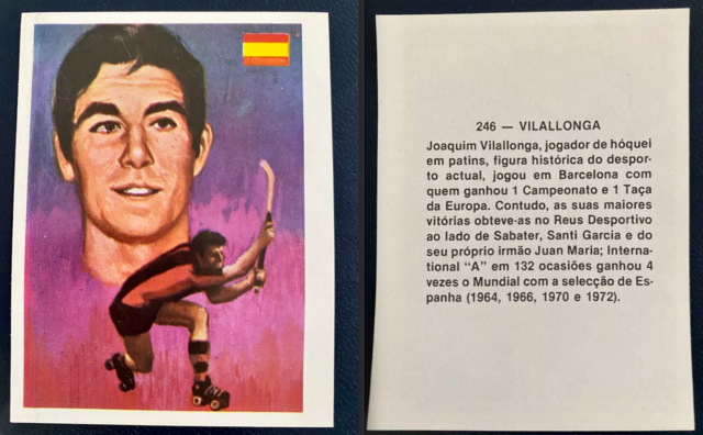 Joaquín Vilallonga Collector Card 1985 - Spain Roller Hockey Legend