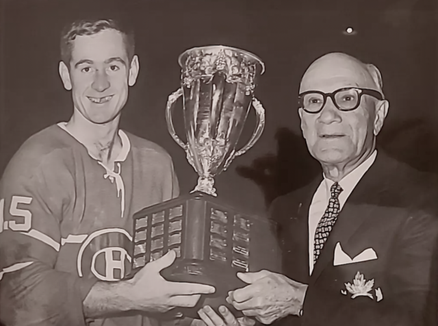 Bobby Rousseau 1962 Calder Memorial Trophy Winner with Newsy Lalonde