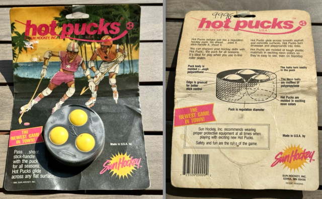 Vintage Inline Hockey Puck 1990 Hot Pucks by Sun Hockey