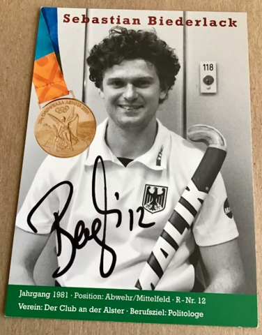 Sebastian Biederlack 2004 Summer Olympics Field Hockey