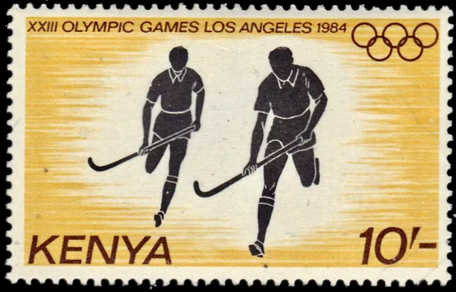 1980 Summer Olympics Field Hockey Stamp from Kenya