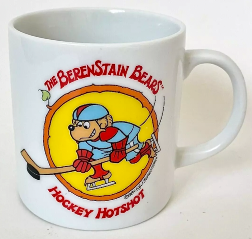 Vintage Hockey Mug 1984 The Berenstain Bears Hockey Hotshot Mug