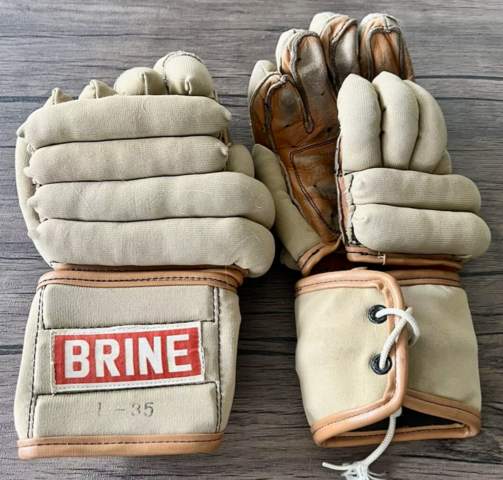 Vintage Lacrosse Gloves 1970s BRINE Lacrosse Gloves L - 35