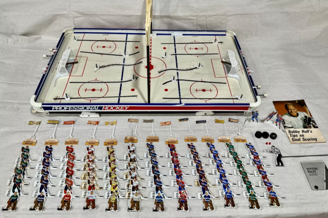 Vintage Sears Table Hockey Game with 12 Teams 1968 Sears Professional Hockey