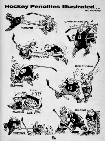 Hockey Penalties Illustrated by Lou Darvas 1971