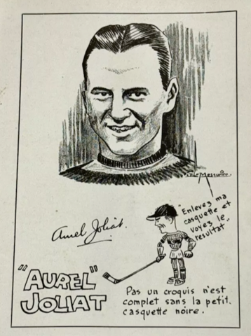 Aurèle Joliat Caricature 1930 Montreal Canadiens