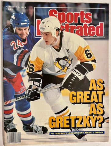 Mario Lemieux Sports Illustrated Cover - February 6, 1989