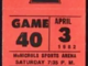 Vintage Hockey Ticket 1982 Colorado Rockies Last Game