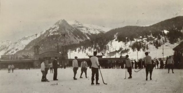 Antique Davos Ice Hockey 1905 Davos Hockey History