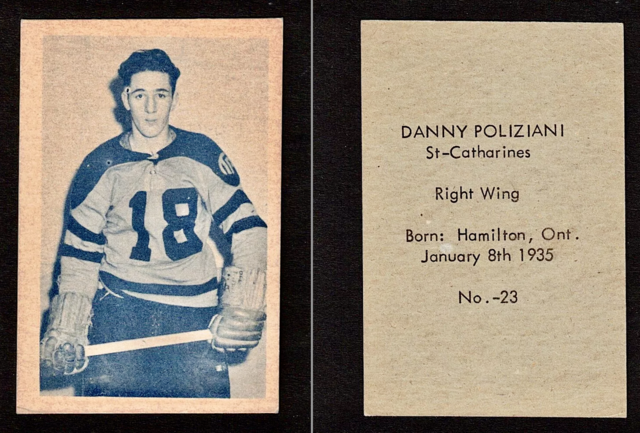 Dan Poliziani 1952 St. Catharines Tee Pees - Danny Poliziani Hockey Card