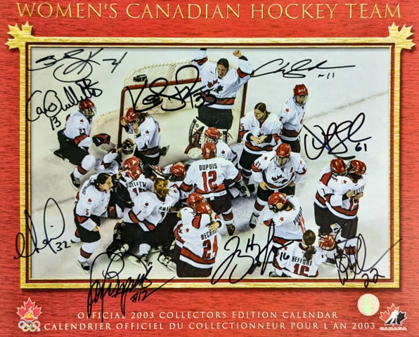 Team Canada Women 2002 Winter Olympics Gold Medal Champions - Autographed