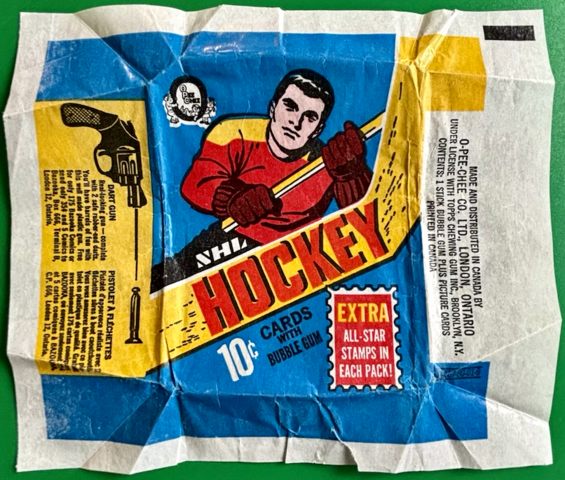 1969-70 O-Pee-Chee Hockey Card Wrapper / Wax Wrapper - Series 1