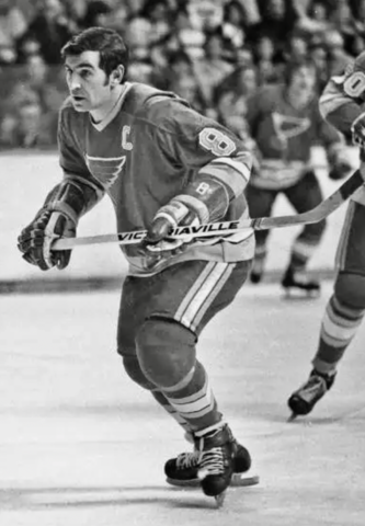 Barclay Plager 1975 St. Louis Blues Captain