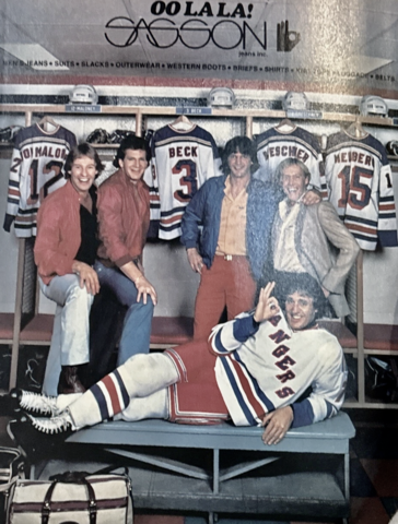 Sasson Jeans Ad 1981 New York Rangers