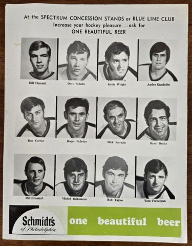 Schmidt's of Philadelphia Beer Ad 1970 featuring a young Dave The Hammer Schultz