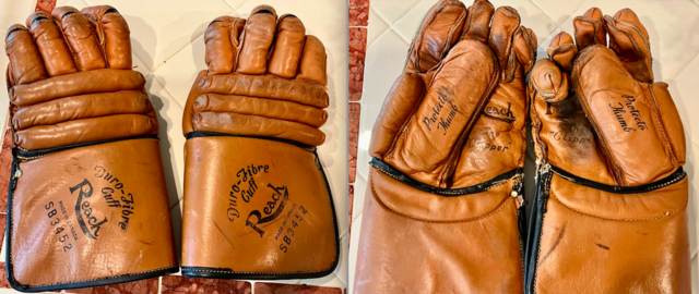 Antique Hockey Gloves 1940s Reach Hockey Gloves