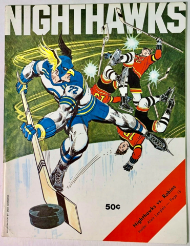 Dick Giordano Art on New Haven Nighthawks Program Cover 1973