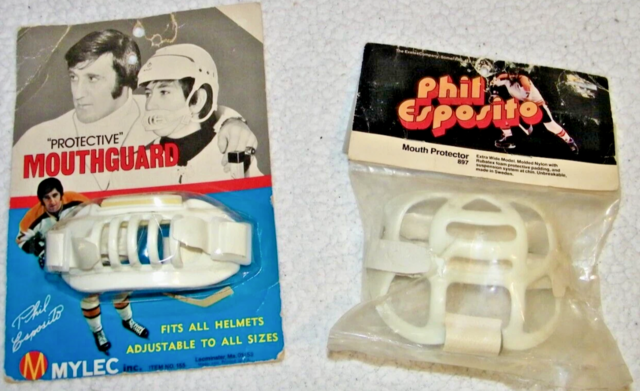 Hockey Mouthguard History 1970s Mylec Mouthguard and Phil Esposito Mouthguard