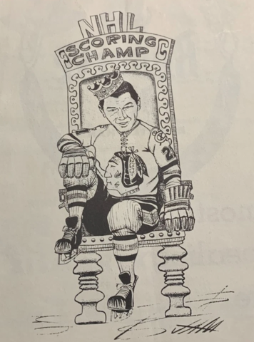 Stan Mikita Caricature - NHL Scoring Champ 1964 and 1965 Art Ross Trophy Winner