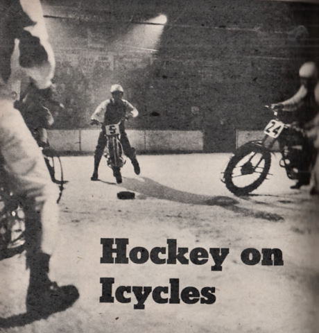 Motorcycle Hockey on Ice 1958 Hockey on Icycles