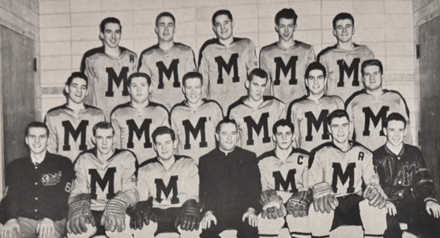 Toronto St. Michael's Buzzers 1953 with a young Frank Mahovlich