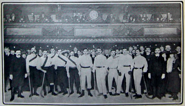 Hockey at National Skating Palace at Hengler's Circus / London Palladium 1902 