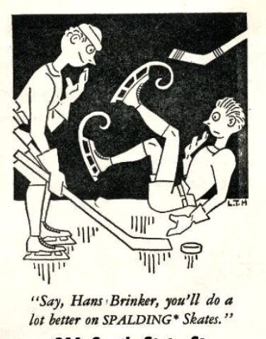 Spalding Hockey Skates Ad 1934