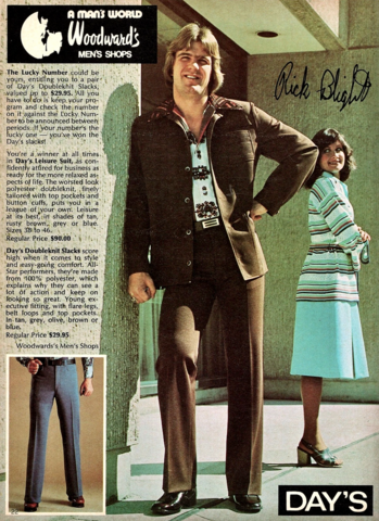 Hockey Fashions 1976 Rick Blight of Vancouver Canucks