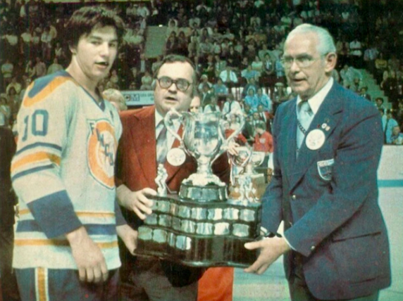 1976 Memorial Cup presented to Dale McCourt by Don Johnson & George Parsons 