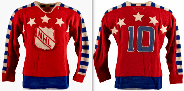 1947 NHL All-Star Game Jersey worn by Edgar Laprade