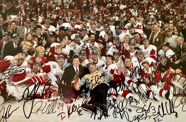 Detroit Red Wings 2002 Stanley Cup Champions - Autographed