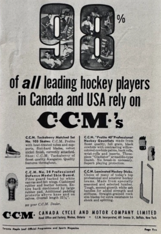 Vintage CCM Ad 1960 