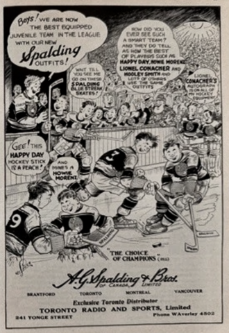 Antique Spalding Hockey Ad 1934
