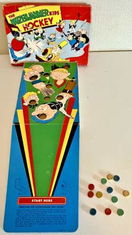 Antique Hockey Board Game 1930s / 40s Katzenjammer Kids Hockey