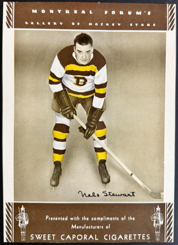 Sweet Caporal Cigarettes Photo Card with Nels Stewart 1934