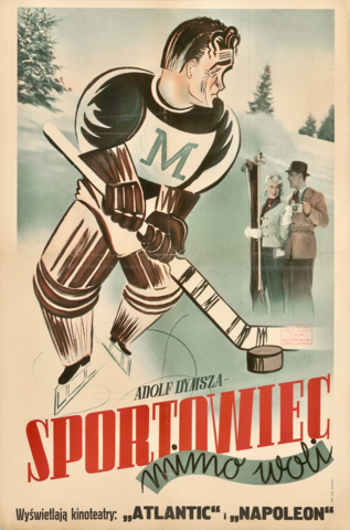 Hockey Poster 1940 Sportowiec mimo woli / Athlete Despite His Will