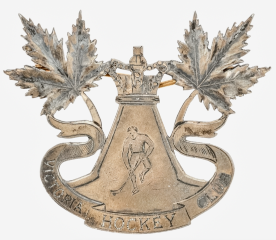 Montreal Victorias Sterling Silver Pin 1890s Victoria Hockey Club