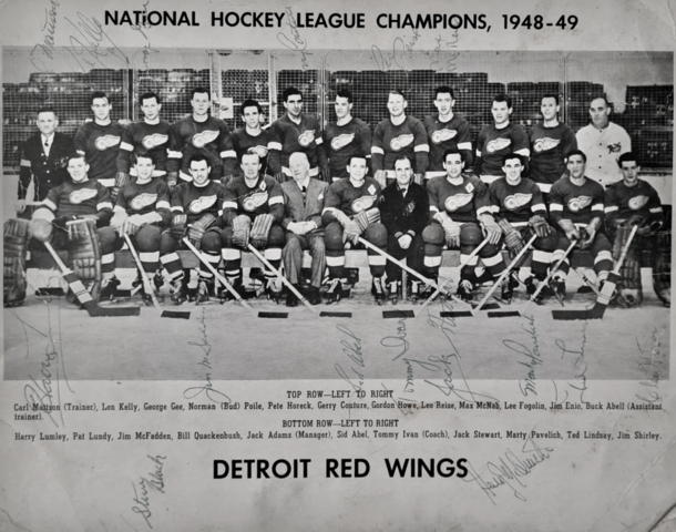 Detroit Red Wings 1948 - 49 Prince of Wales Trophy Champions