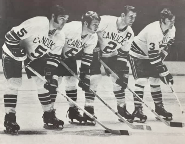 John Arbour, Brad Selwood, Marc Reaume, Doug Dunville 1969 Vancouver Canucks