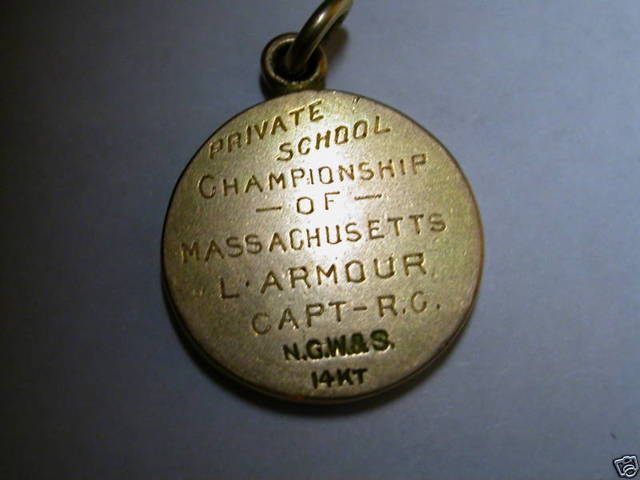 Private School Hockey Champions Medal 1914  Massachusetts