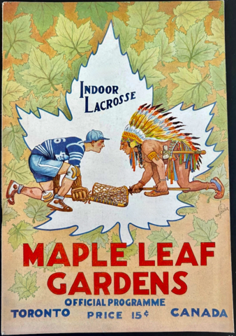 Antique Lacrosse 1932 Maple Leaf Gardens Indoor Lacrosse
