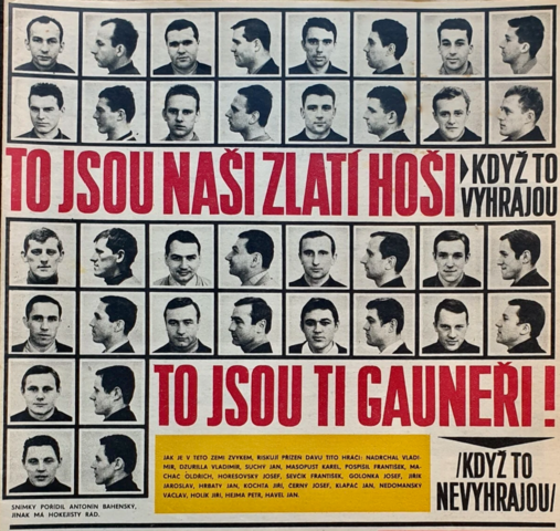 Hockey Mugshots 1968 Československá Hokejová / Czechoslovakia Hockey Team