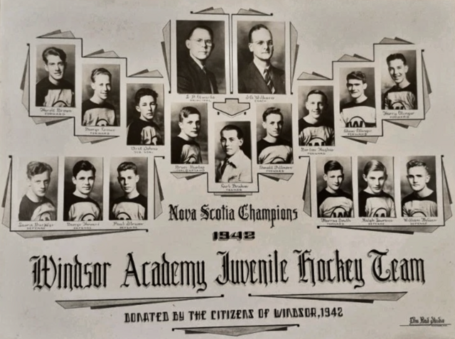 Windsor Academy Juvenile Hockey Team 1942 Nova Scotia Champions